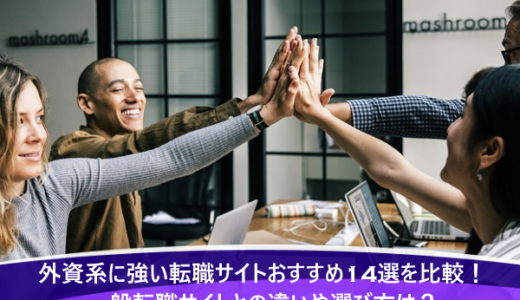 外資系に強い転職サイトおすすめ14選を比較！一般転職サイトとの違いや選び方は？